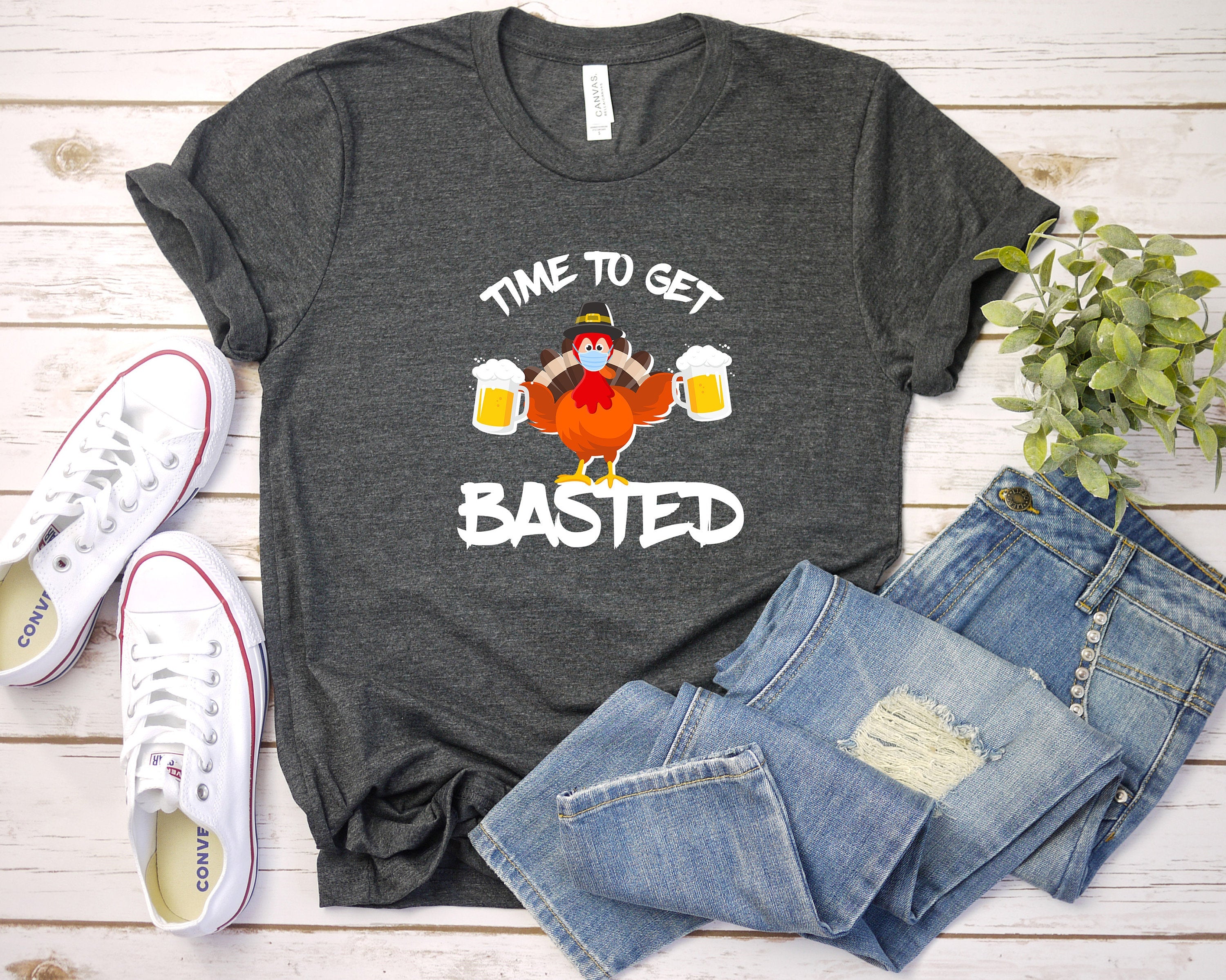 Time To Get Basted T-Shirt, Thanksgiving T-Shirt, Thanksgiving Family Shirts, Thanksgiving Outfit, Funny Shirts, Thankful Family Shirts