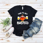 Time To Get Basted T-Shirt, Thanksgiving T-Shirt, Thanksgiving Family Shirts, Thanksgiving Outfit, Funny Shirts, Thankful Family Shirts