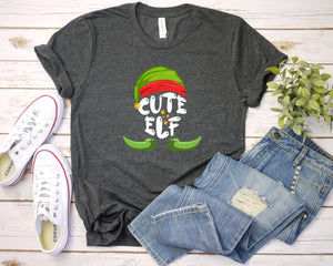 Cute Christmas Elf Shirt, Couples Christmas Shirts, Family Elf Christmas Shirts, Elf Shirts, Christmas Pajamas, Christmas Shirts for Women