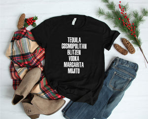 Tequila Cosmo Blitzen Vodka Margarita Mojito Shirt, Drinking Christmas Shirt, Funny Christmas Quarantine Shirt, Holiday Party Funny Shirt