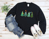 Christmas Trees Sweatshirt, Women's Christmas Sweatshirt, Cute Funny Holiday Christmas Sweatshirt, Christmas Family Matching Sweater