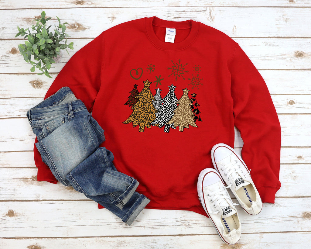 Christmas Sweatshirt -Most Wonderful Time Of The Year, Buffalo Plaid Christmas Trees T-Shirt, Christmas Plaid Shirt,Gift for Christmas Shirt