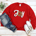 Joy Christmas Sweatshirt, Leopard Christmas Sweatshirt, Christmas Ornament Sweatshirt, Funny Santa Sweater, Funny Christmas Gift