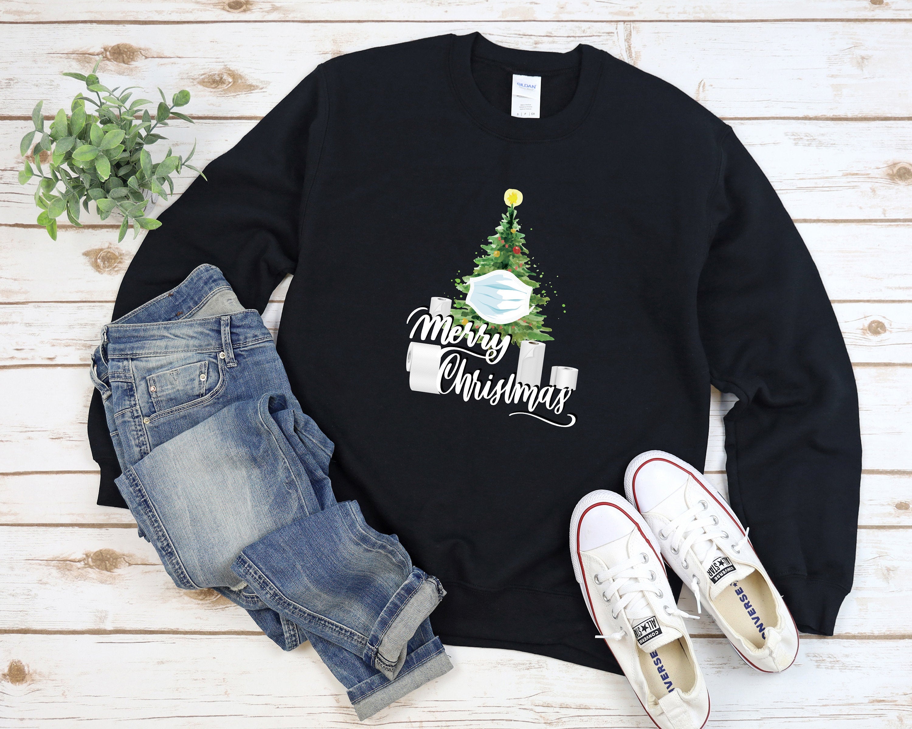 Christmass Tree Sweatshirts, Quarantine Christmas Sweater, Funny Holiday Shirt, Christmas Tree Sweater, Cute Christmas Pajamas