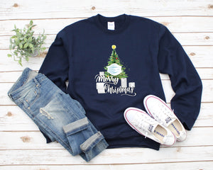 Christmass Tree Sweatshirts, Quarantine Christmas Sweater, Funny Holiday Shirt, Christmas Tree Sweater, Cute Christmas Pajamas