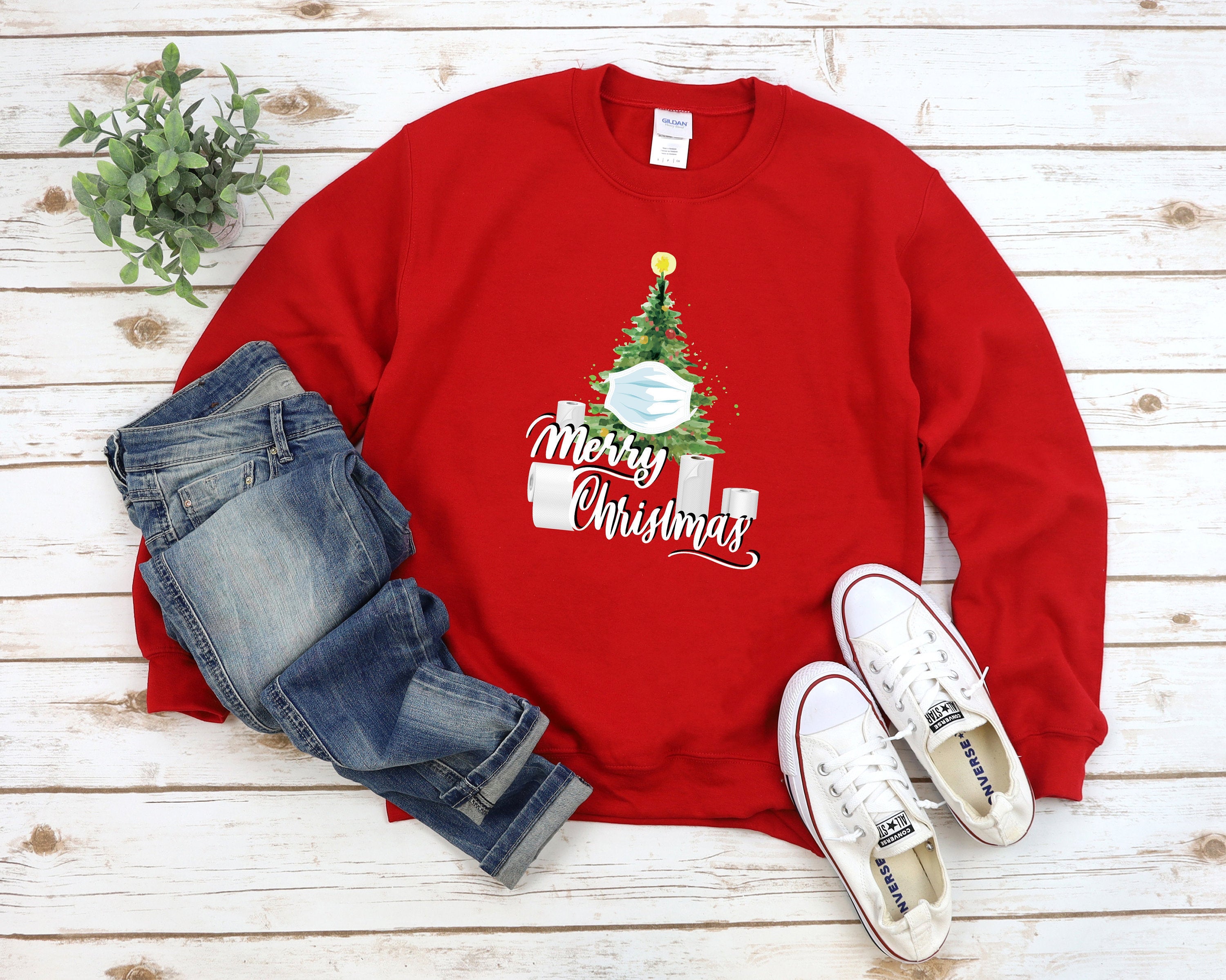 Christmass Tree Sweatshirts, Quarantine Christmas Sweater, Funny Holiday Shirt, Christmas Tree Sweater, Cute Christmas Pajamas