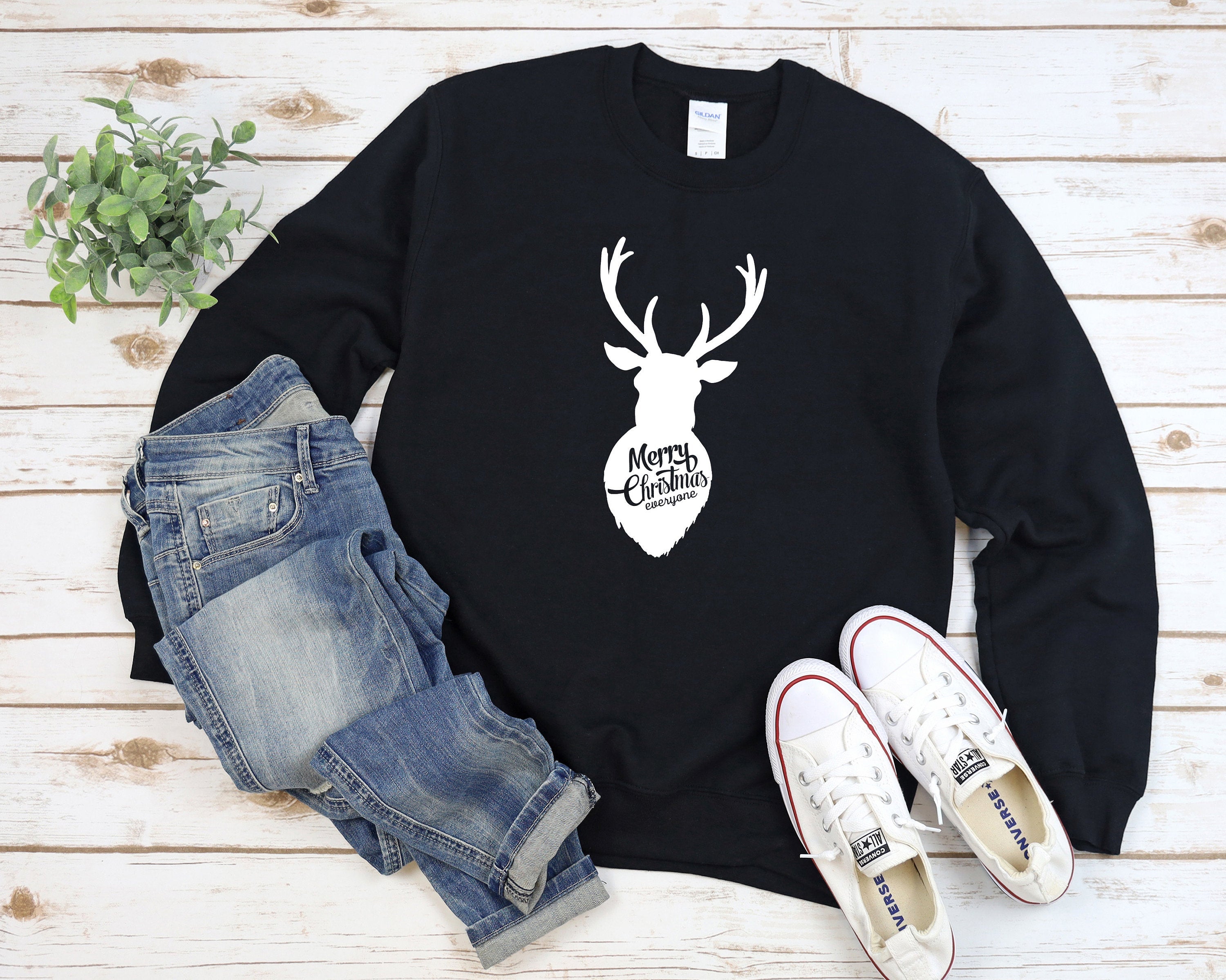 Funny deer christmas clearance sweater