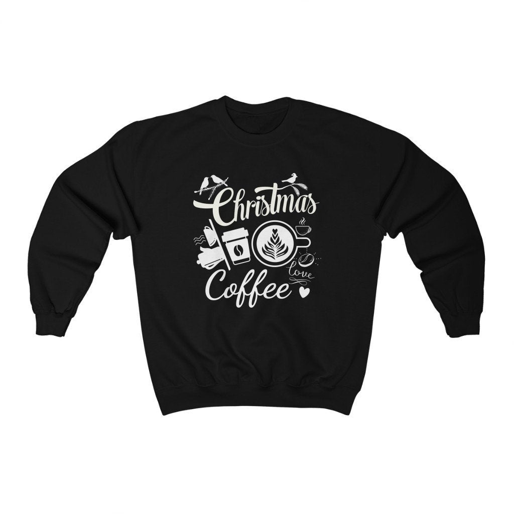 Christmas Coffee Sweatshirt, Cute Christmas Sweatshirt, Ugly Christmas Sweater, Christmas Sweatshirt for Women, Cozy Holiday Sweatshirt