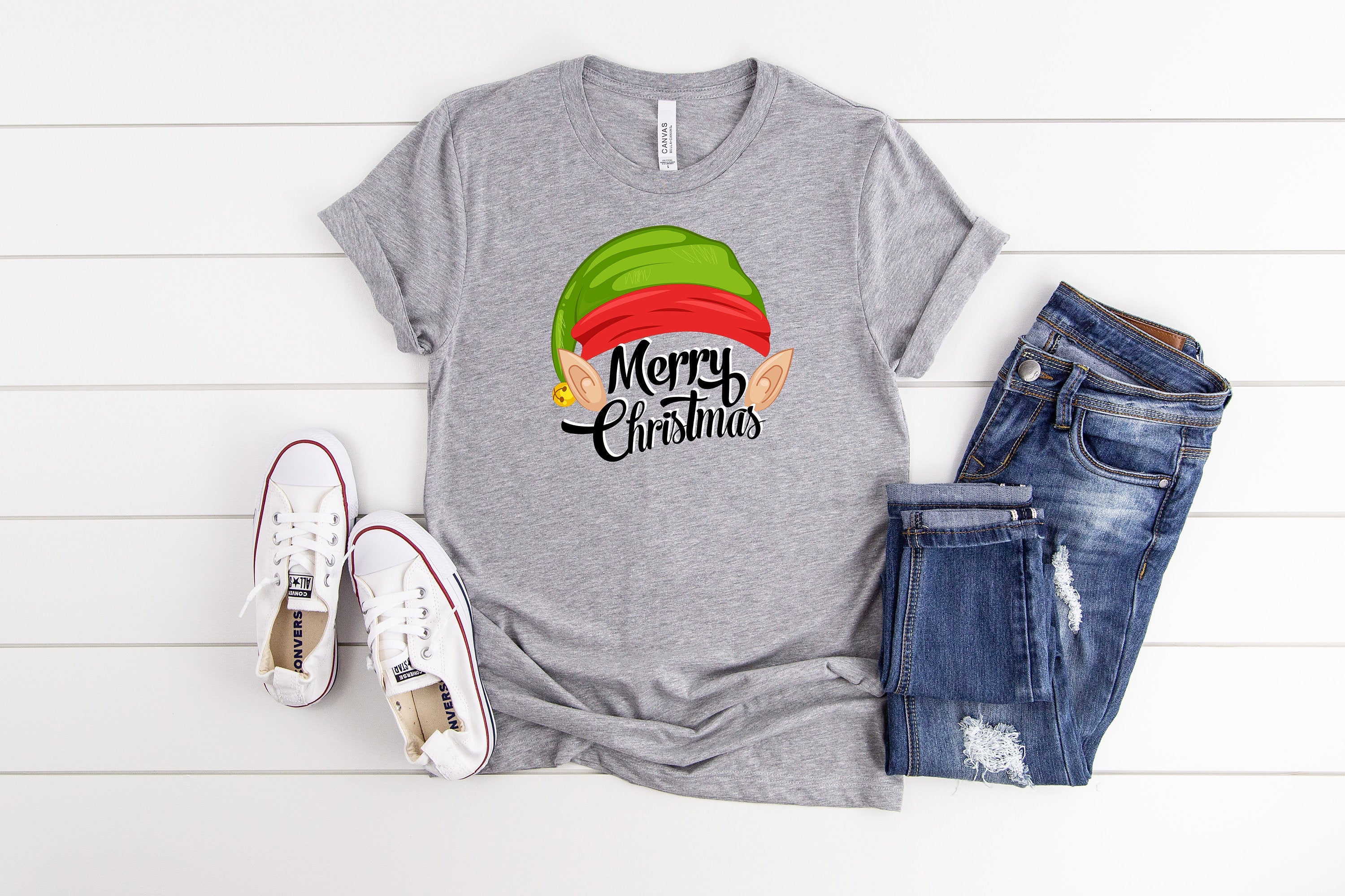 Merry Christmas Shirt, Funny Women's Holiday Shirt, Ugly Christmas Shirt, Cute Christmas Elf Shirt, Family Christmas Elf Shirts