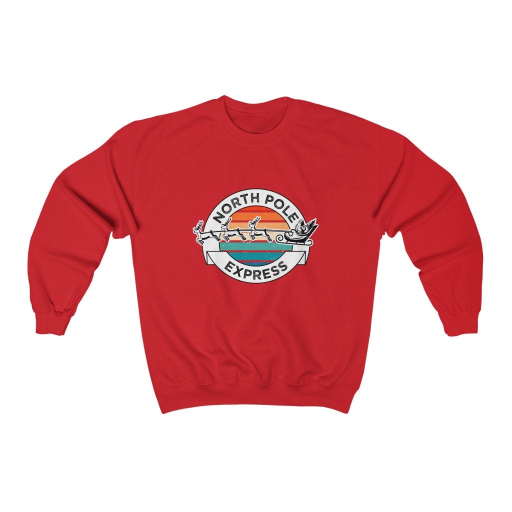 North Pole Express Sweatshirt, Farm Fresh Christmas Trees, Funny North Pole Sweater, Cozy Holiday Sweatshirt, Ugly Christmas Sweatshirts