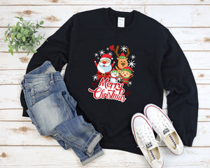 Reindeer Merry Christmas Sweatshirt, Quarantine Christmas Sweater, Rudolph Matching Family Christmas Sweater, Ugly Christmas Sweatshirt