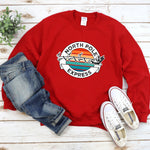 North Pole Express Sweatshirt, Farm Fresh Christmas Trees, Funny North Pole Sweater, Cozy Holiday Sweatshirt, Ugly Christmas Sweatshirts