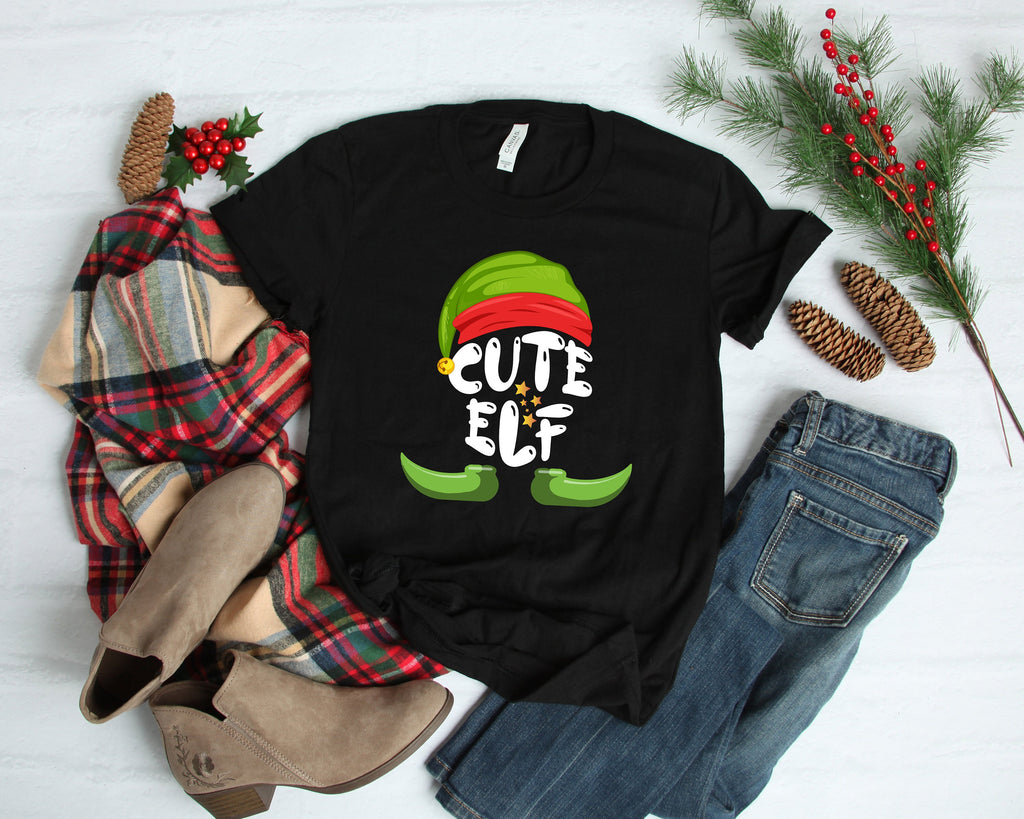 Cute Christmas Elf Shirt, Couples Christmas Shirts, Family Elf Christmas Shirts, Elf Shirts, Christmas Pajamas, Christmas Shirts for Women