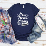 New Year Wishes Midnight Kisses Shirt, New Years Eve Shirts, Cute Holiday Shirts, Fun Gifts for Women, Fun Shirt Saying Shirt