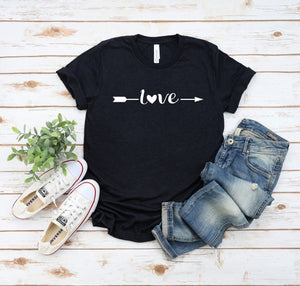 Arrow Heart Valentine's Day Shirt, Women's Valentine's Tee, Heart Love Tee, Cute Valentines Tee, Valentines Shirt, Teachers Valentines Shirt