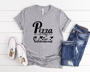 Pizza is My Valentine Shirt, Heart Shirt, Women Valentines Day Shirts, Teachers Valentines Day Shirt, Cute Heart Valentine Shirts