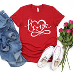 Heart Love Shirt, Valentines Day Shirt, Valentines Day Woman Shirts, Teachers Valentines Day Shirt, Cute Heart T-shirt, Cute Valentine Shirt