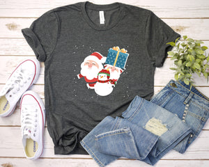 Santa Claus Christmas Shirt, Funny Christmas Shirt, Ugly Christmas Sweater, Christmas Pajamas, Naughty or Nice, Santa Gift Shirt