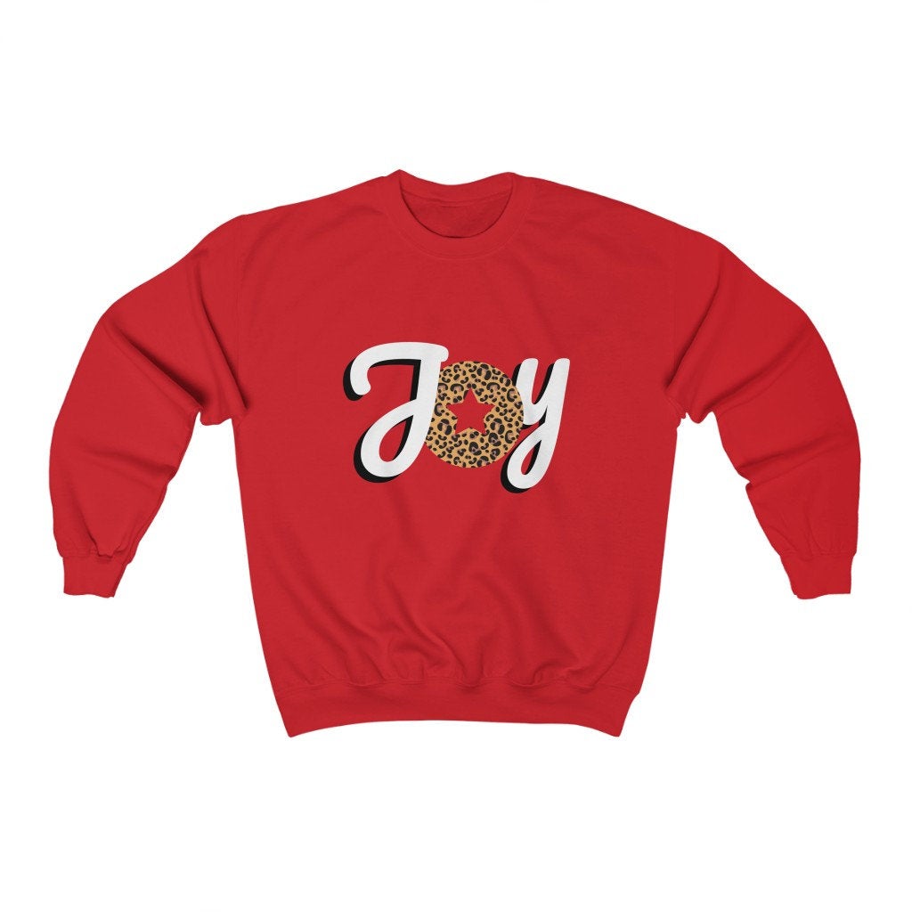 Joy Christmas Sweatshirt, Leopard Christmas Sweatshirt, Christmas Ornament Sweatshirt, Funny Santa Sweater, Funny Christmas Gift