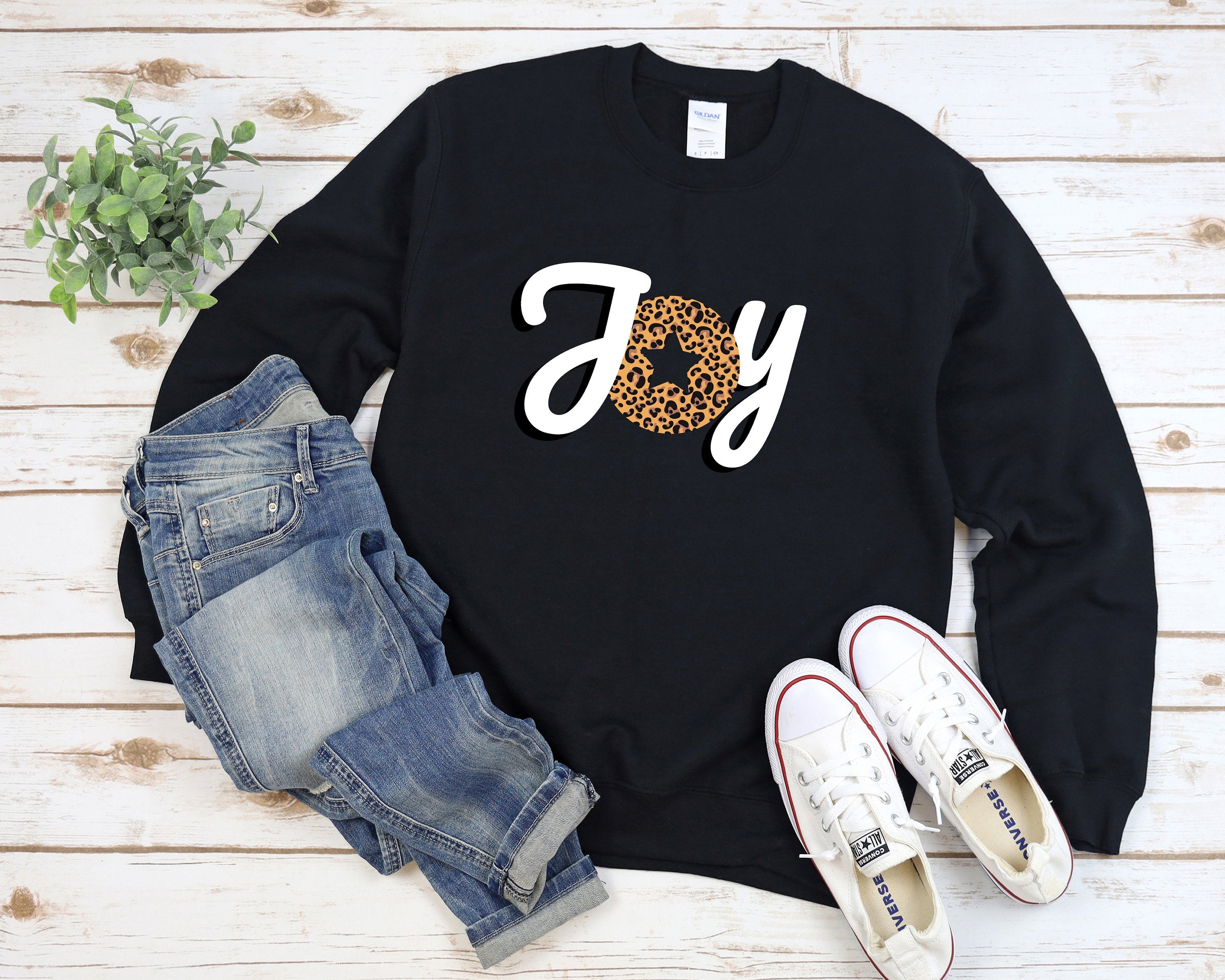 Joy Christmas Sweatshirt, Leopard Christmas Sweatshirt, Christmas Ornament Sweatshirt, Funny Santa Sweater, Funny Christmas Gift