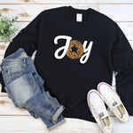 Joy Christmas Sweatshirt, Leopard Christmas Sweatshirt, Christmas Ornament Sweatshirt, Funny Santa Sweater, Funny Christmas Gift