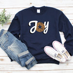 Joy Christmas Sweatshirt, Leopard Christmas Sweatshirt, Christmas Ornament Sweatshirt, Funny Santa Sweater, Funny Christmas Gift