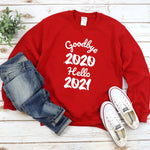 Good Bye 2020 Hello 2021 Sweatshirt, Hello New Year Sweater, New Years Eve Sweater, Holiday Sweater, Happy New Year Sweater