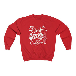 Christmas Coffee Sweatshirt, Cute Christmas Sweatshirt, Ugly Christmas Sweater, Christmas Sweatshirt for Women, Cozy Holiday Sweatshirt