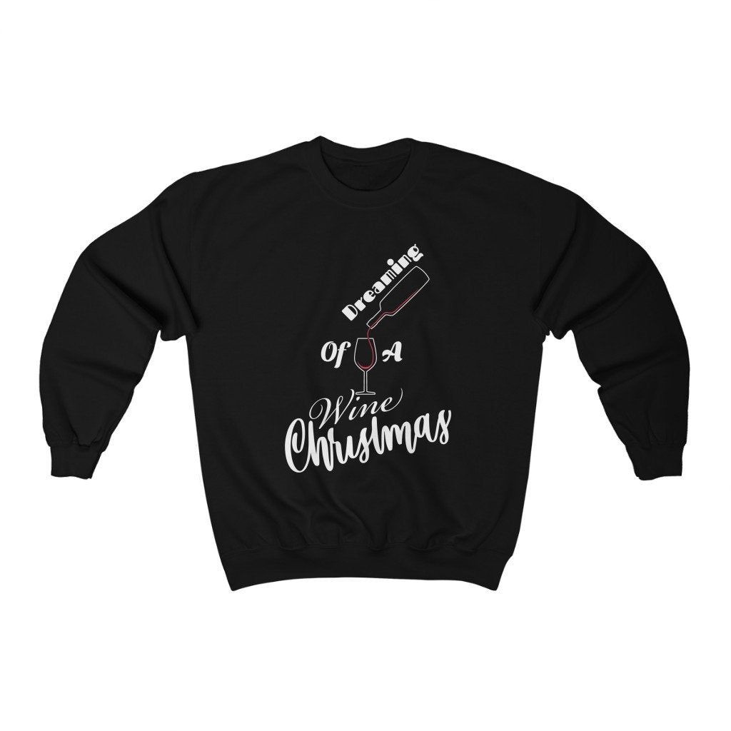 I'm Dreaming of a Wine Christmas Sweatshirt, Ugly Christmas Sweatshirt, Funny Family Christmas Sweatshirt, Christmas Booze Xmas Sweater