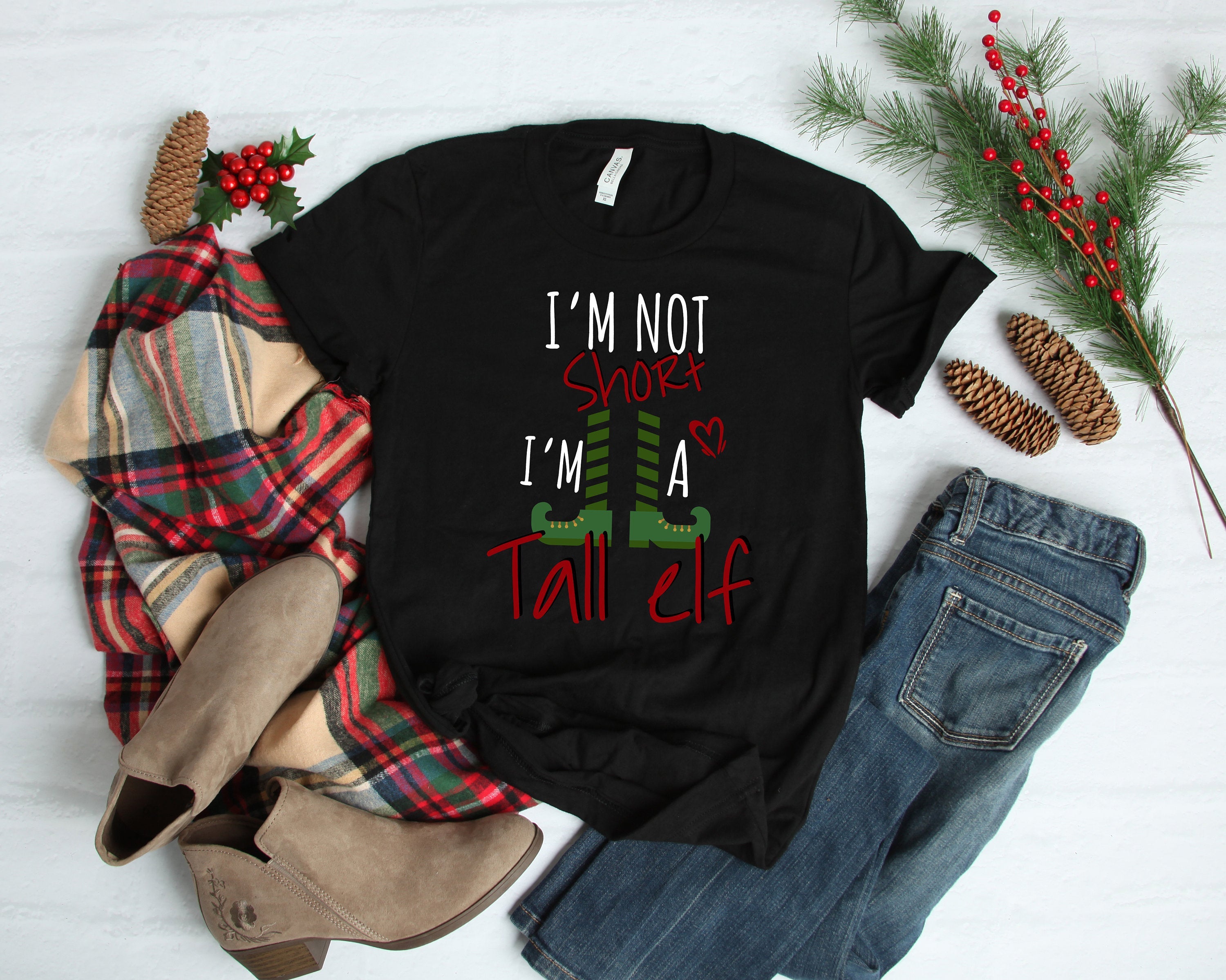 Cute Christmas Elf Shirts, Cute Christmas Shirt. Ugly Christmas Shirt. Funny Matching Christmas Shirt. Cute Christmas Pajamas,