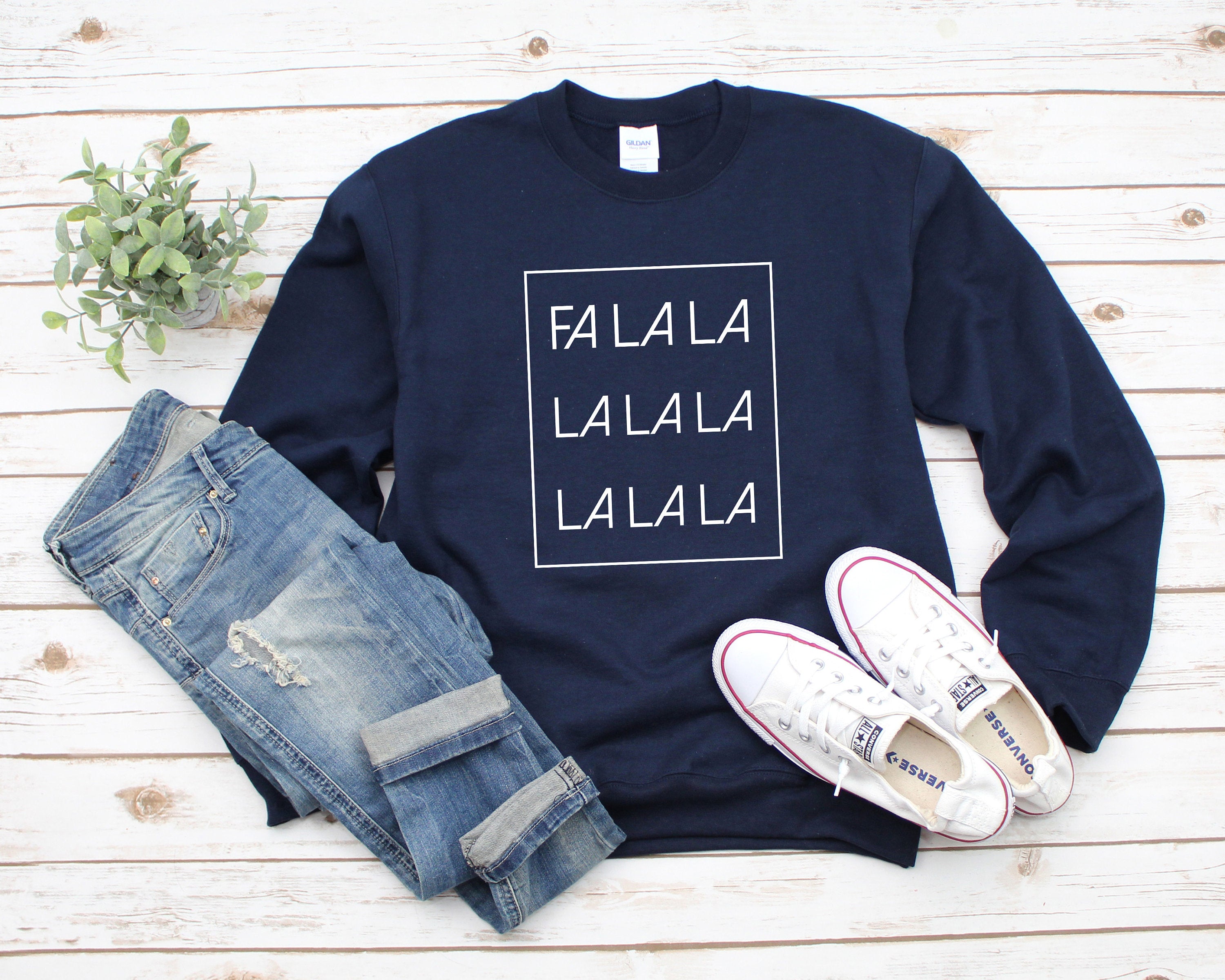 Fa La La La La Christmas Sweatshirt, Funny Holiday Sweatshirt, Fun Christmas Sweater, Women's Holiday Sweatshirt, Ugly Christmas Sweatshirt