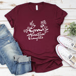 Grow Positive Thoughts Shirt, Positive Thought Tee, Mental Health Shirt, Kindness Shirt, Plant Shirt, Positive Shirt, Cute Plant Shirt