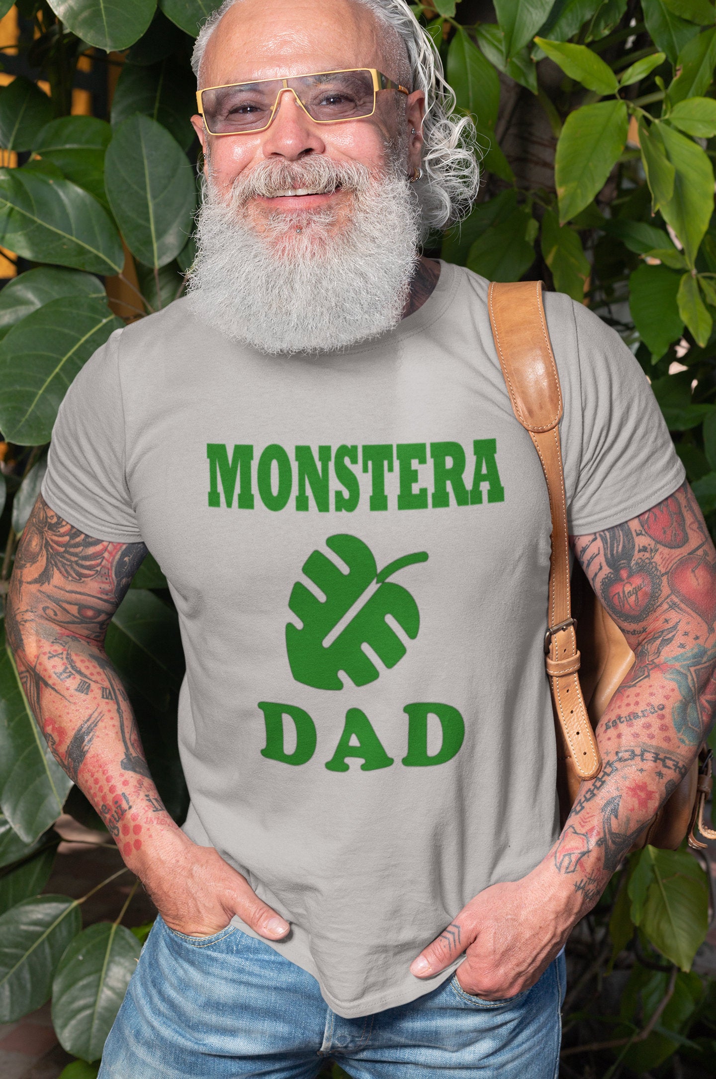 Monstera Dad T-Shirt, Potted Plant Shirt, Succulent Tee, Gardening Gift, Plant Mom Dad, Garden Shirt, Nature, Gift Idea For Plant Lover