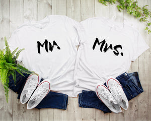 Mr and Mrs Shirt, Honeymoon Shirt, Just Married Shirt, Engagement Shirt, Wedding Shirts, Bridal Gift Engagement, Husband And Wife Shirts