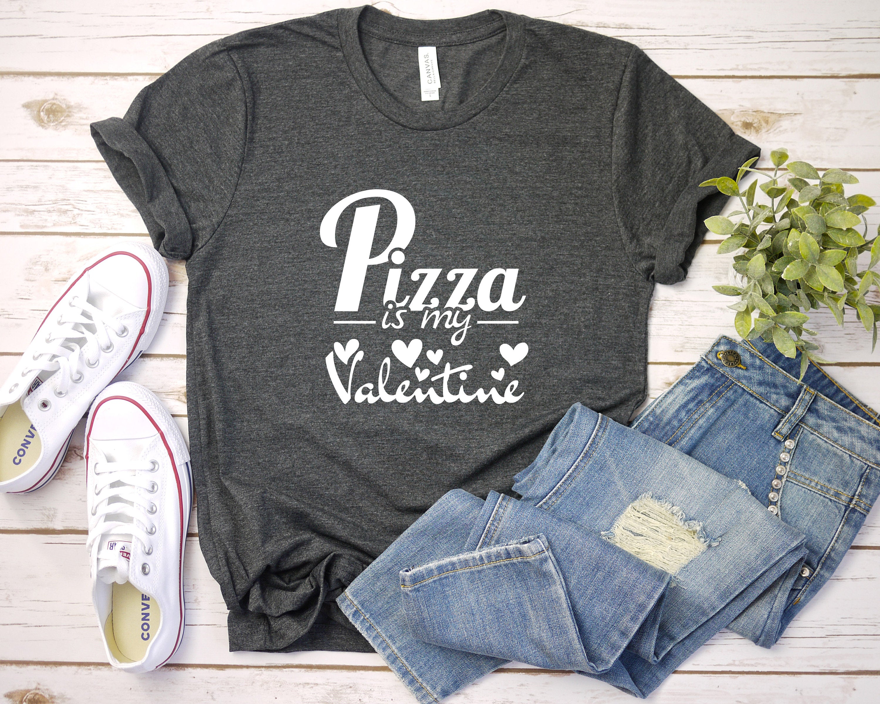 Pizza is My Valentine Shirt, Heart Shirt, Women Valentines Day Shirts, Teachers Valentines Day Shirt, Cute Heart Valentine Shirts