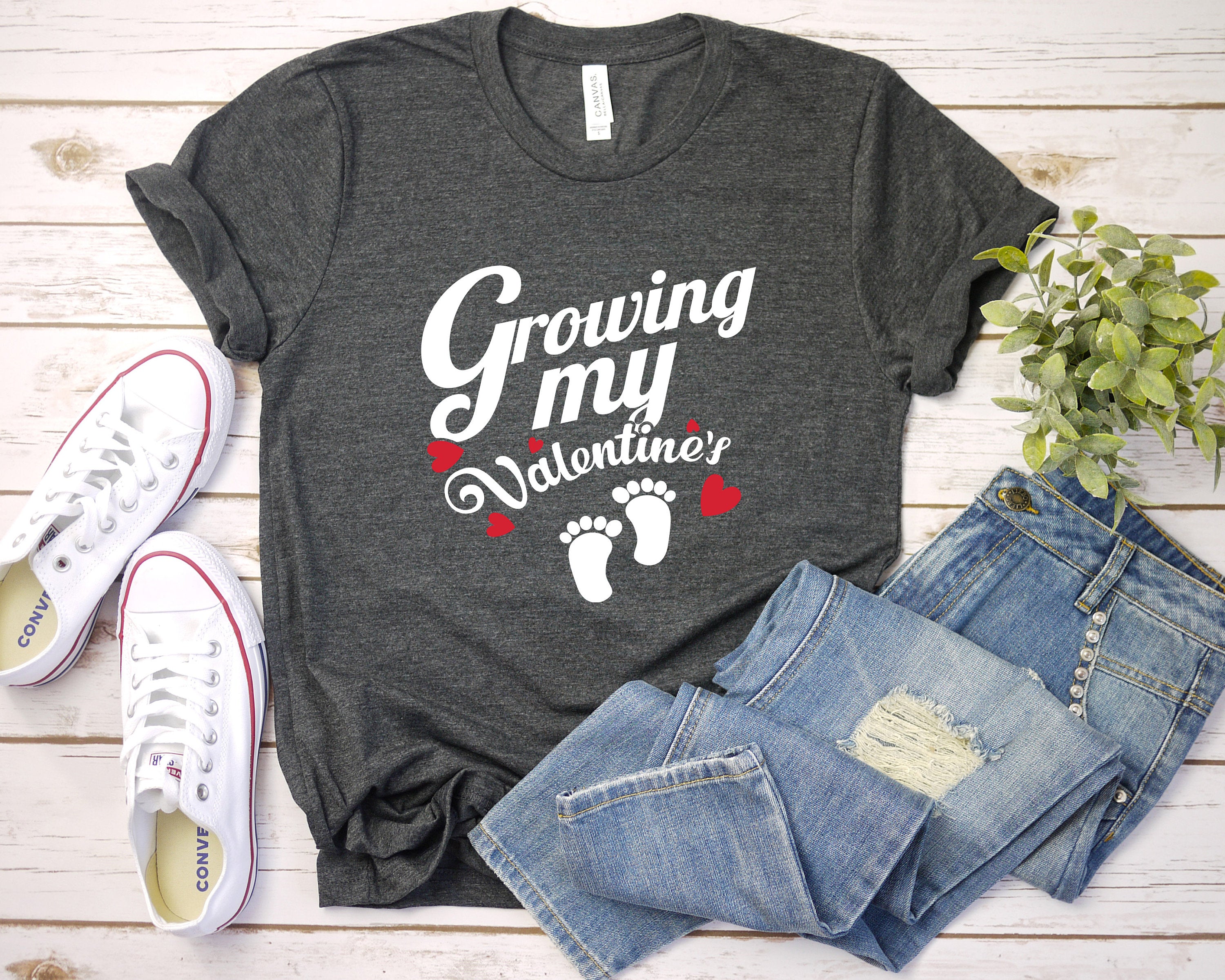 Growing my Valentine Shirt, Cute Valentine Shirt, Mom to be Shirt, Pregnant Shirt, Baby Reveal, Pregnancy Tank, Baby Shower Gift, Mom Shirt