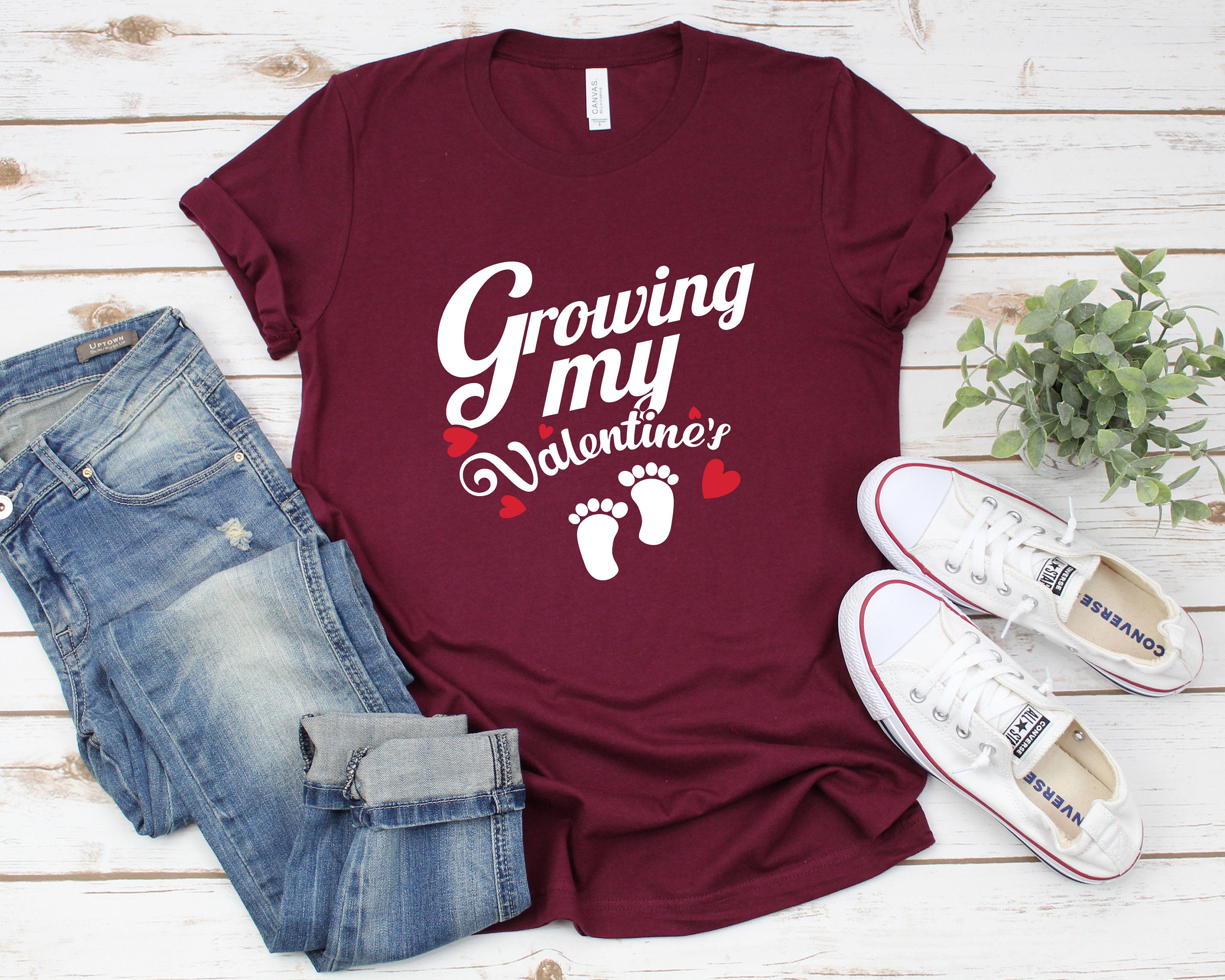 Growing my Valentine Shirt, Cute Valentine Shirt, Mom to be Shirt, Pregnant Shirt, Baby Reveal, Pregnancy Tank, Baby Shower Gift, Mom Shirt