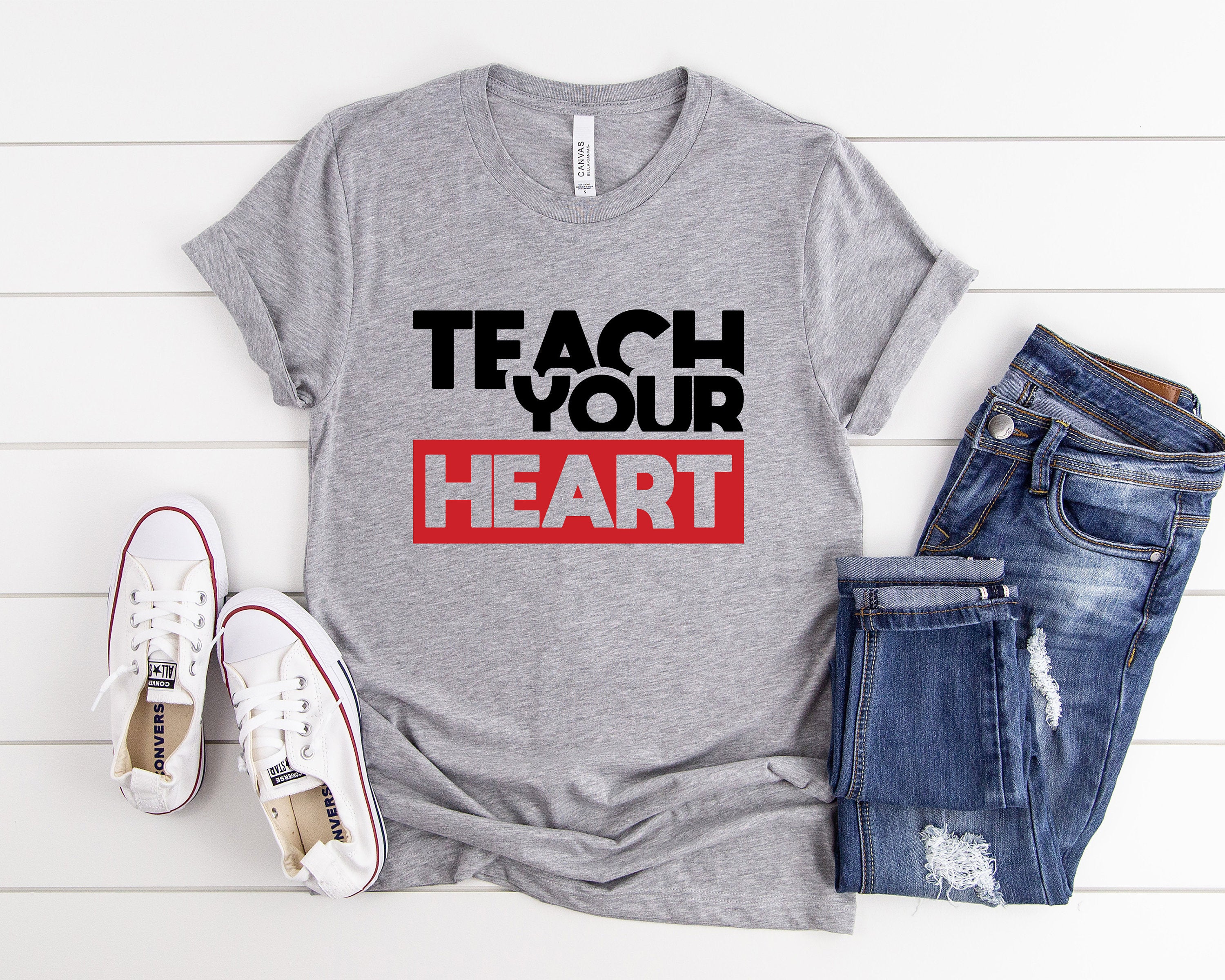 Teach Your Heart Shirt, Cute Teacher Shirt, Valentines Day Teacher, Alphabet I Heart You Shirt, Love Hearts Shirt, Cute Heart Shirt