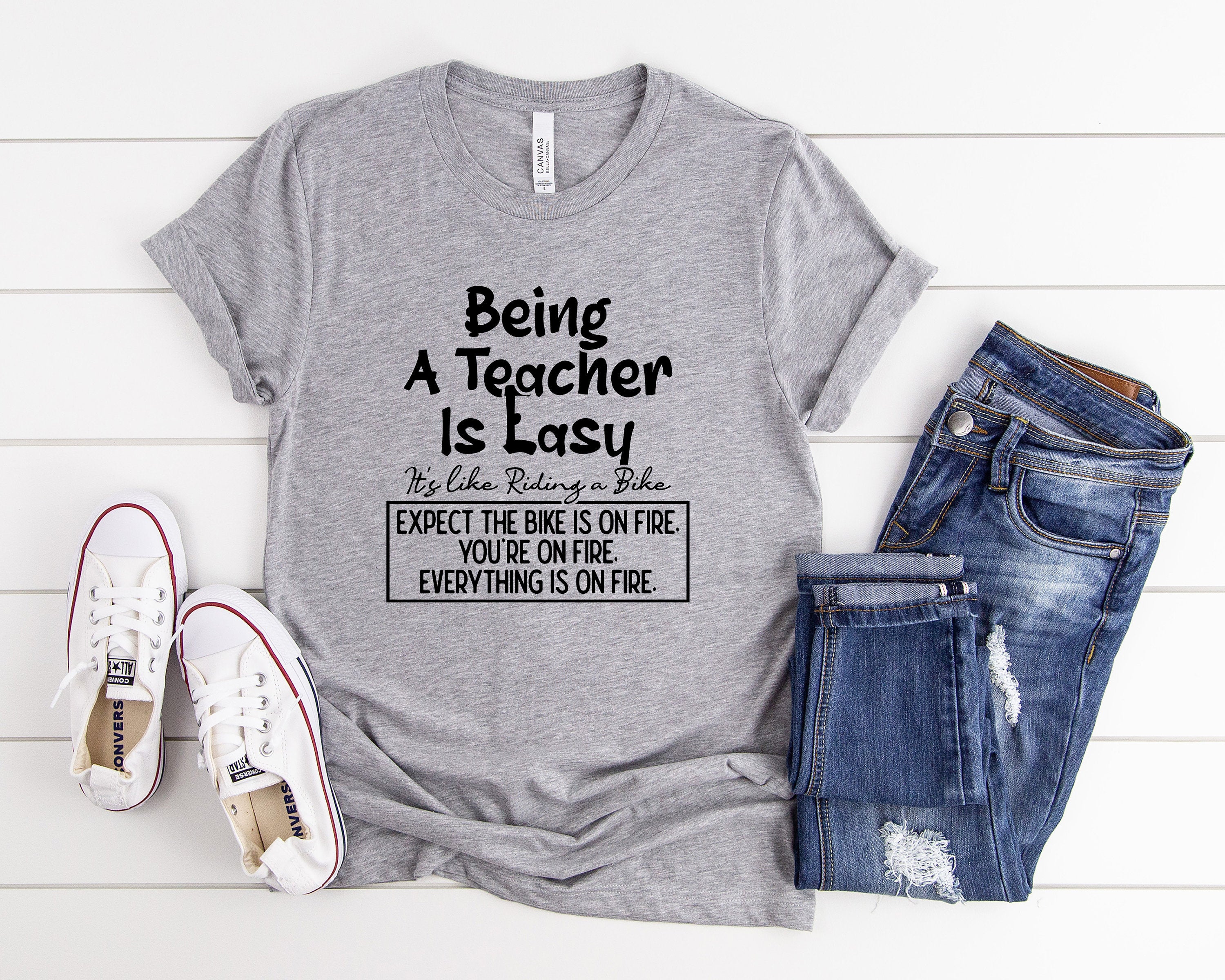 Teacher Shirt, Being a Teacher is Easy Shirt, Cute Teacher Gift, Gift for Teachers, Kindergarten Teacher Shirt, Teacher Appreciation Shirt