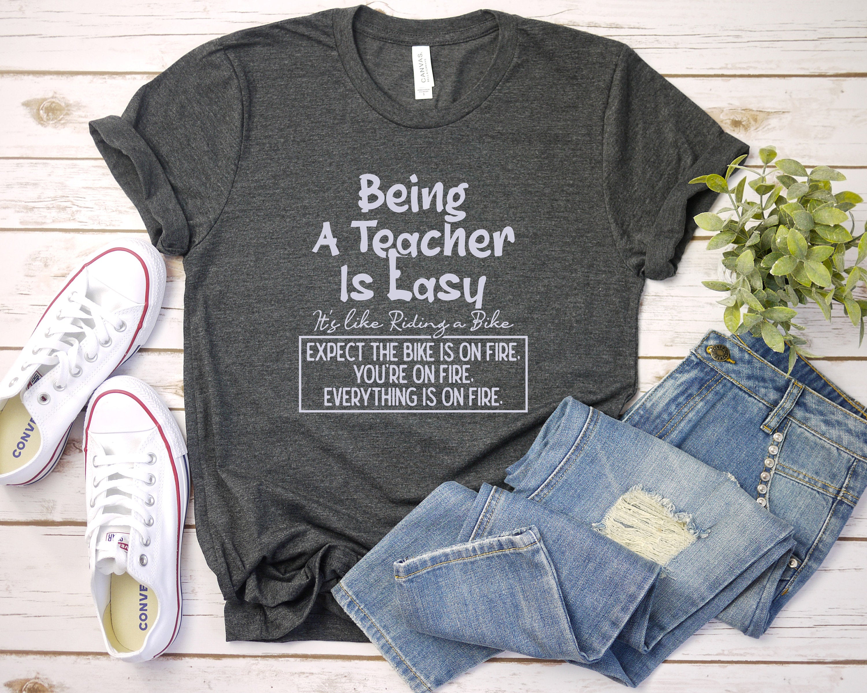 Teacher Shirt, Being a Teacher is Easy Shirt, Cute Teacher Gift, Gift for Teachers, Kindergarten Teacher Shirt, Teacher Appreciation Shirt