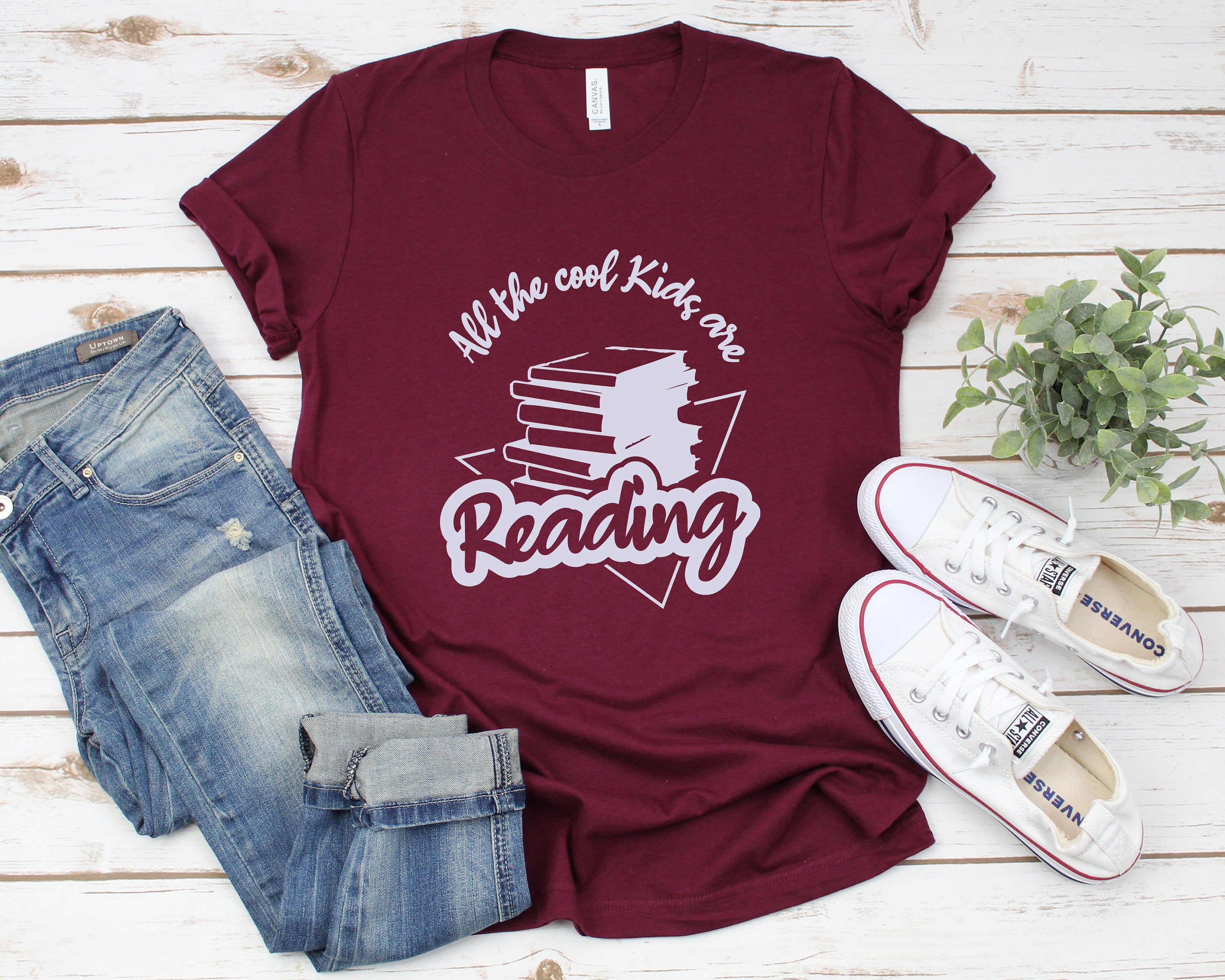 ALL THE COOL KIDS ARE READING Unisex Jersey Short Sleeve Tee By Smells Like  Books
