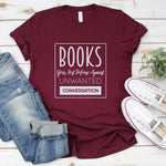 Books your best Defense Against unwanted conversation, Reading Shirt, Book Lover Shirt, Librarian Shirt, Teacher Book Shirt, Book Lover Gift