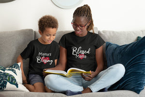 Blessed Mama Matching Shirt, Mother and Son Matching Shirt, Mothers Day Gift, Mommy and Me Shirt, Cute Mom Shirts, Gift Ideas for Mom