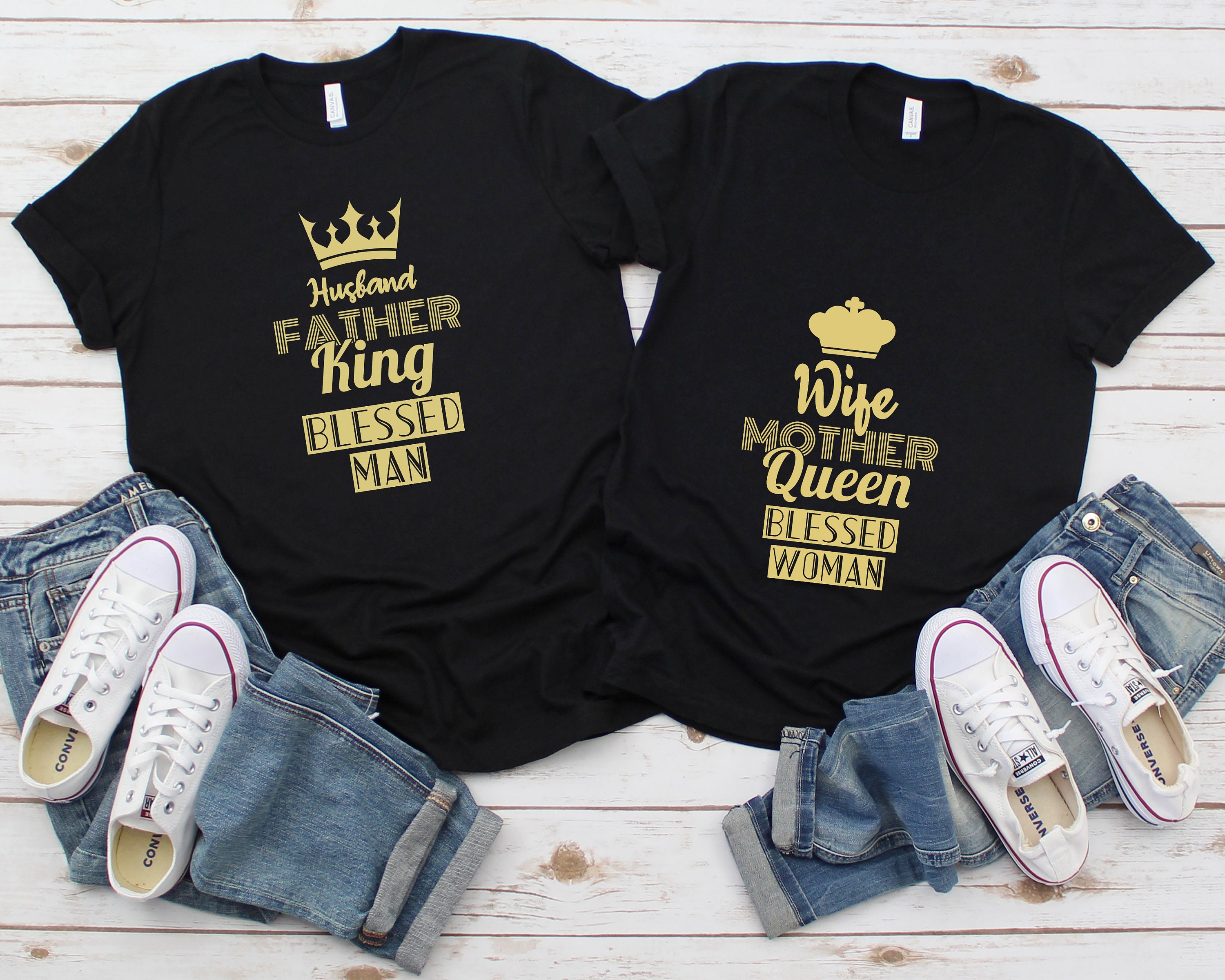 King Queen Shirt Couple Shirt Honeymoon Shirt Couples 