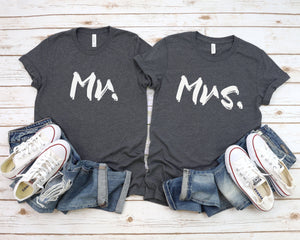 Mr and Mrs Shirt, Honeymoon Shirt, Just Married Shirt, Engagement Shirt, Wedding Shirts, Bridal Gift Engagement, Husband And Wife Shirts