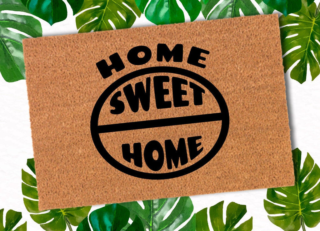 Baseball Themed Home Sweet Home Doormat, Baseball Doormat, Cute Doormat, Welcome Mat, Funny Door Mat, Family Gift, Home Door Mat, Door Rug