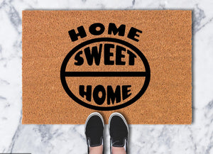 Baseball Themed Home Sweet Home Doormat, Baseball Doormat, Cute Doormat, Welcome Mat, Funny Door Mat, Family Gift, Home Door Mat, Door Rug